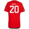 XXXL 2024 2025 PALAGES Équipe nationale Jerseys Euro Cymru Bale James Allen Wilson Vokes Ramsey Ampadu Jersey 24 25 Hommes Kits Kits Maillot de Football Shirts Top
