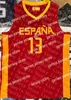 College Basketball Wears Spain 2019 Basketball World Cup Jersey Team Espana 9 Ricky Rubio 13 Marc Gasol 5 Rudy Fernandez 41 Juancho Hernangomez 14 Willy Geuer Claver