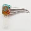 DPGB027 Smoking Bong Slider US colored Glass Bowls with thickness handle
