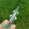 Quartz Nectar Collector Kit Dabbing Smoking Nail 5.9 Inch One Piece Mini Threaded Diamond Knots Dab Straw with Colored Glass Terp Pill Pearl Inside YAREONE Wholesale
