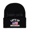 Let's Go Brandon Black Knitted Beanie Hat Woolen Cap for Men and Women Autumn and Winter Sports Caps de869