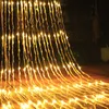 LED -gardinlampor Twinkle String Light Meteor Dusch Christmas Lights 2M 3M 6M US/EU Plug