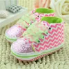 Pierwsze spacerowicze Bling Floral Leopard cekina niemowlęta miękka moda maluch maluchowe buty bawełniane bawełny tkaninę koronkowe buty