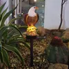 Lâmpada de gramado de solo resina solar de solar Night Outdoor Led Eagle inserido para decoração de jardim de lanscape