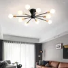 Ceiling Lights Retro Multiple E27 Lamp Base 6/8/10 Heads Black/White/Gold For Living Room / Dining Vintage