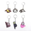 Cute Sloth Keychain PVC Cartoon Keychain Pendant Car Fashion Accessories Keyring Key Chain 6 Styles