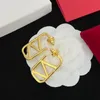 Kvinnorörhängen Gold Hoop Earring Luxury Designer Jewelry 925 Silver Stud Earins Letter Dangle Ladies Charm Earings Hoops Gift Rin248T