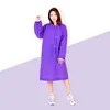 에바 여자 남자 투명 성인 비옷 야외 ​​조명 하이킹 비옷 여행 방수 후드 레인 코트 ZXF37