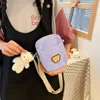 Abendtaschen Japanische schöne kleine Umhängetasche für Frauen süße Mädchen Bär Muster Umhängetasche weibliche Student Tasche Mini Telefon Geldbörsen