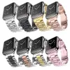 For Apple Watch 8 Utra 49mm Strap 7 41mm 45mm 44mm 42mm Black Gold Luxury Stainless Steel Bracelet Buckle Strap iwatch Series 6 se 5 4 3