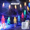 스트링 EST Halloween Spider Web LED Lights Lights Ghost Festival 테마 장식 실외 침실 거실 램프 가든