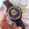 Fashion Full Brand Pols Horloges Men Male casual sportstijl luxe alle wijzerplaten werken Silicone Riem Quartz Clock TR 02