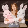 45 CM belle assis lapin en peluche jouets Kawaii longue oreille lapin en peluche oreiller en peluche doux poupées enfants anniversaire Brinquedos cadeau