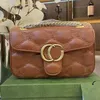 Дизайнерские сумки сумочка классическая 3 -й размер Cross Body настоящий подлинная сумка кожа с серийным номером женщин мода Marmont