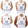 Print 22-23 Baloncesto Basketball 1 Fabien Causeur Jersey 20 Jaycee Carroll 6 Alberto Abalde 17 Vincent Poirier Euroleague Endesa Liga A Shirt Purple White Navy