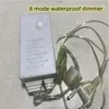 LED Dimmer 8 -läge Knobkontroll Ljusa monokrom gardin Icicle Lamp Vattentät styrenhet Konstant Brightness Regulator 4st