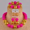 Halsband￶rh￤ngen Set Simulated Pearl Europe and America African Red Beads Jewelry ZZ03