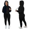 Retail Designer Sweatshirt Tracksuits Winter Women 2 Piece Pants Set Outfits Plush Drawstring Pullover Hoodie Sweatsuits XS-3XL