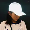Top Caps Yetişkin Çocuklar Gecesi Yansıtıcı Beyzbol Şapkası Sıradan Spor Rave Flash Cap Unisex Festival Koşu Kovası