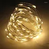 Cordes USB alimenté LED guirlandes lumineuses fil d'argent fée guirlande année décor mariage décoration de noël pour la maison chambre 1M 2M 5M 10M