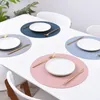 PU Faux Leather servies Matten Waterdicht Non-slip Isolatie Noordse stijl Kerstartikelen Placemat Coaster Cup Mat