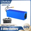 Liitokala Litum Battery 18650 16S5P 60V 15AH 20AH 25AH 30AH 35AH 40AH 45AH КОМПЛЕКС 1000 Вт BMS HIGH PORTED Защита 5A зарядное устройство