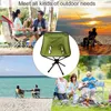 Camp Furniture Outdoor Rotatable Base Oxford Cloth Aluminum Alloy Folding Beach Chair For Fishing Camping And Garden