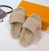 Slippers Lamb Wool Autumn and Winter New Indoor Home One-Line Cotton Slippers Star نفس الحرف النعال الرقيقة الإناث