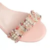 Sandals Tweed Shoes Designer Checkered Plaid Women Buckled Strap Beige Pink Blue Ochanmeb Sandles