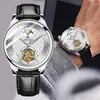 손목 시계 상원 의원 남성 시계 최고 자동 기계식 시계 남성 패션 가죽자가 바람 손목 시계 방수 시계 박스