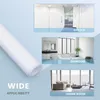 Autocollants de fenêtre Total Blackout Self Adhesive Film blanc Miroir OPAQUE Sticker en verre de protection de la vie privée pour la salle de bain Kitchen 2 mètres