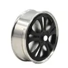 Tobacco Grinders herb grinder 2 layer zinc alloy black wheel rim smoke grinder silver diameter 56mm