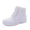 Designer kvinnor martin st￶vlar mode rund t￥ kamouflage vinterskor med p￤ls foder lady pu ankel boot