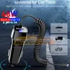 48W USB Fast Car Charger Stretch Cable Adapter voor iPhone13 12 11 14 Pro Max Samsung Galaxy Note20 Android Type-C Car Charging Automotive Electronics Gratis schip