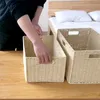 Wicker Storage Basket Stroh gewebter Garderobe, der Snacks aussortiert Schülern Aufbewahrungsspielzeug ohne Futter