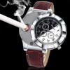 Montres multifonction USB Chargement de cigarettes électroniques Quartz Watch Watch Slicone Strap Roman Numbers Roman Calal