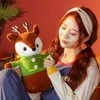 40 centimetri Kawaii Bambole Di Natale Bella Alce Pupazzo di Neve Santa Plushie Giocattoli Farciti Morbido Cuscino Decorazione di Natale Regalo per I Bambini Ragazze