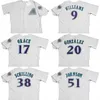 Proword C202 Arizona 9 MATT WILLIAMS 17 MARK GRACE 20 LUIS GONZALEZ 38 CURT SCHILLING 51 RANDY JOHNSON maillot de baseball