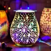 Lampade profumate Lampada elettrica colorata in vetro 3D Umidificatore Diffusore di aromi ad ultrasuoni per olio essenziale per uso domestico