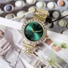Модные брендные часы для запястья женские женские девушки из хрустального стиля роскошная металлическая стальная группа кварцевые часы Ro 220