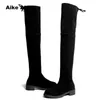 Stiefel Plus Größe 35-41 Winter Über Das Knie Frauen Stretch Stoff Oberschenkel Hohe Sexy Frau Schuhe Lange Bota feminina zapatos de mujer Y2210