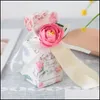 Embrulho de presente 20/50pcs novo casamento de m￡rmore Favor e doces bolsas de presente Candy Box Box Chuveiro de Baby Guest Annodents Event Party Supplies Dr Dhled