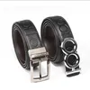 Belts 100 Men's Belt Business Needle Buckle Youth Korean First Layer Cowhide Double-sided