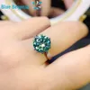 Кольцо с зеленым муассанитом 3CT, настоящее серебро 925 пробы, VVS1, драгоценный камень, ювелирные изделия для женщин, подарок на день рождения3160163