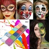 Peinture corporelle à lumière noire UV pour Halloween, 12 couleurs, peinture pour le visage, à base d'huile, pour adultes, Palette de peintures fluorescentes au néon