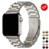 Pasek ze stali nierdzewnej dla IWatch 8 pasm Ultra 49mm 38 mm 42 mm stalowa metalowa bransoletka Apple Watch 7 44 mm 40 mm SE Series 6 5 4 pasy 45 mm 41 mm