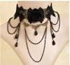 Choker Vintage Gem Zwart Sexy Lace Bead Neckain Necklace Steampunk Style Gothic Dameskraag Dinner Dans Party Sieraden