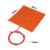 Teppiche 200 x 200 mm 220 V 200 W Silikon-Heizbett-Heizkissen mit Thermistor für 3D-Drucker-Teile, elektrische Pads