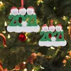 Christmas Decorations 1pcs Creative Resin Decoration 2022 Snowman Heads Xmas Tree Hanging Pendants For Home Party Year