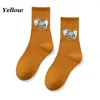 Chaussettes masculines mâle coton drôle de neige chaude hiver extérieure gardien gardien bas de caricature motif de chèvre